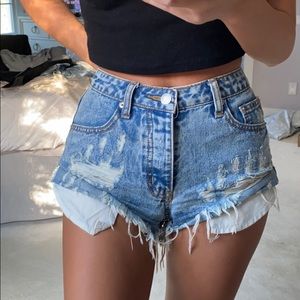 Ripped Jean Shorts